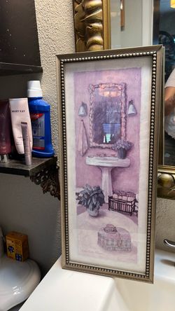 Framed Bathroom Scene Art Print