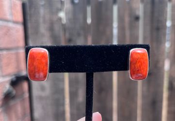 Red Coral Earrings