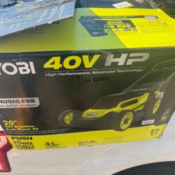 Lawn  mover Rioby push come w fast charger &6ah battery new $180