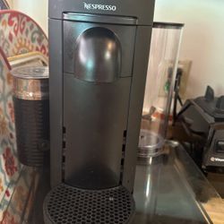 Nespresso Coffee Machine And Glass Pods Storage
