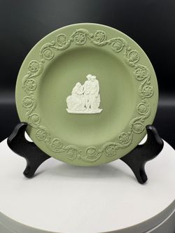 Wedgwood Jasperware Sage Green 4" Mini Plate Three Graces
