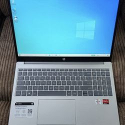 2023 HP 15.6 Inch Laptop AMD Silver 7120u Duo Core 4 GB DDR5 RAM 256 GB NV Me SSD Webcam HDMI USB C Port Windows 11 64 Edition 4-6 Hour Battery