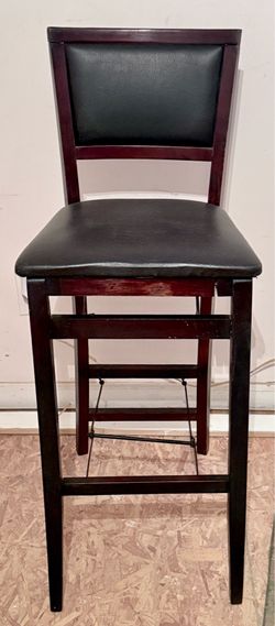 Dark cherry wood bar stool