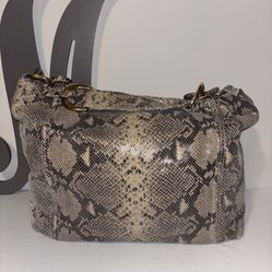 *MICHAEL KORS* Large Snakeskin Pattern Hobo Style Shoulder Bag.