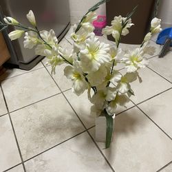 White Flowers with White Base