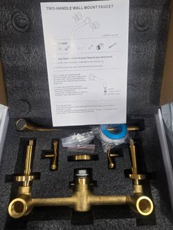 Arcora Wall Mount Bathroom Faucet Brushed Gold - Arcora