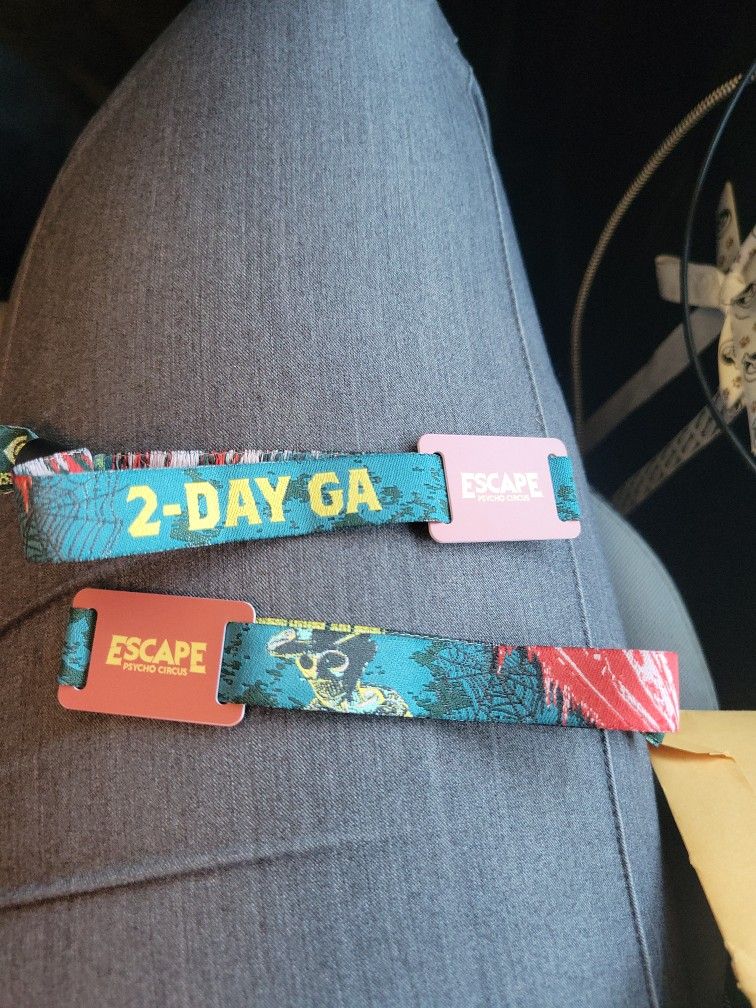 Escape Psycho Circus Wristbands