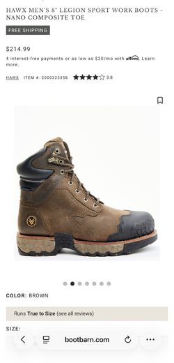 HAWX MEN'S 8" LEGION SPORT WORK BOOTS - COMPOSITE TOE