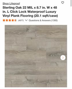 Lifeproof  22 MIL × 8.7 in. W x 48 in. L Click Lock Waterproof Luxury Vinyl Plank Flooring (20.1 sqft/case)