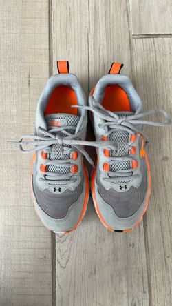 Under Armour Gray and Orange Sneakers Size 4Y