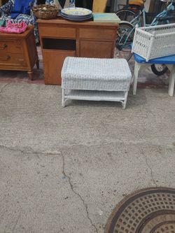 Wicker Coffee Or End Table