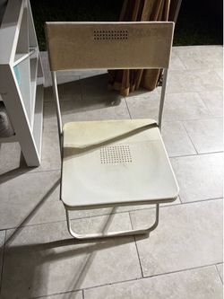 IKEA fejan white folding chairs