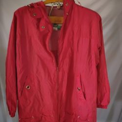 P.A. Originals Windbreaker Jacket Men’s M Red Hooded Nylon Mesh Lined Vintage

