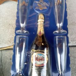 Budweiser Collectors Glasses With Beer