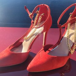 Brand New Women Red Heels Size 7.5