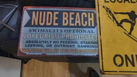 Metal wall signs