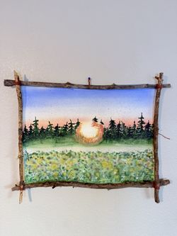 Original Watercolor Painting – “Sunset Forest” – $250