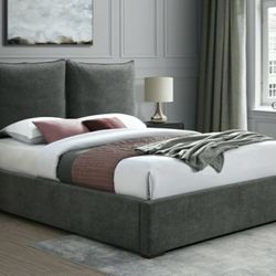 Misha Wood / Particle Board Pepper Queen Bed (3 Boxes)

