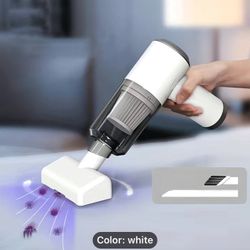 Wireless Handheld Vacuum Cleaner, Small Household Mite Remover, Three-in-one Vacuum Cleaner, Car Vacuum Cleaner, USB Charging With Light, Mite Removal