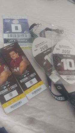 Redskins vs Eagles Touchdown Club Tickets