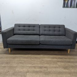 IKEA Modern Grey Tufted Fabric Couch