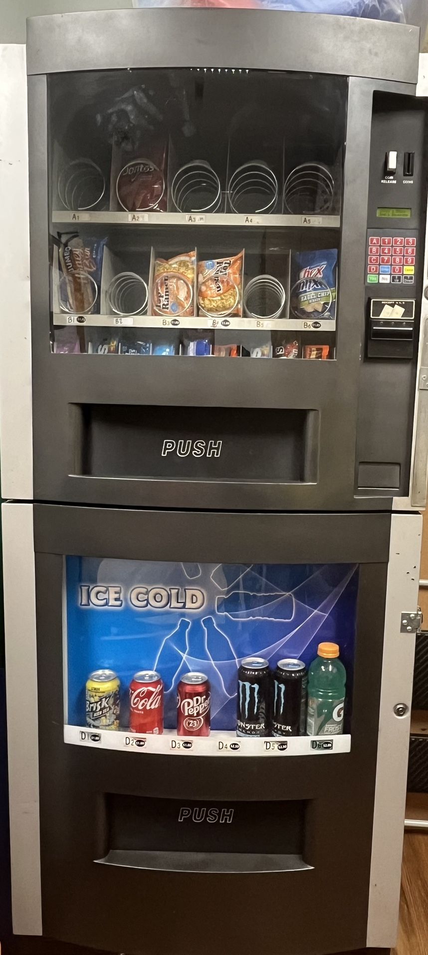 RS800 RS850 COMBO VENDING MACHINE SNACK AND SODA