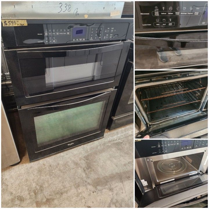 Whirlpool 30 Inch Electric Wall Microwave And Oven Combo,