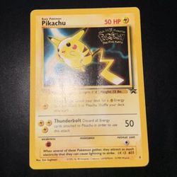Pikachu Black Star Promo #4 Pokémon The First Movie Vintage WOTC 1999 Non-Holo
