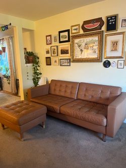 Morabo IKEA Brown Couch with matching Ottoman