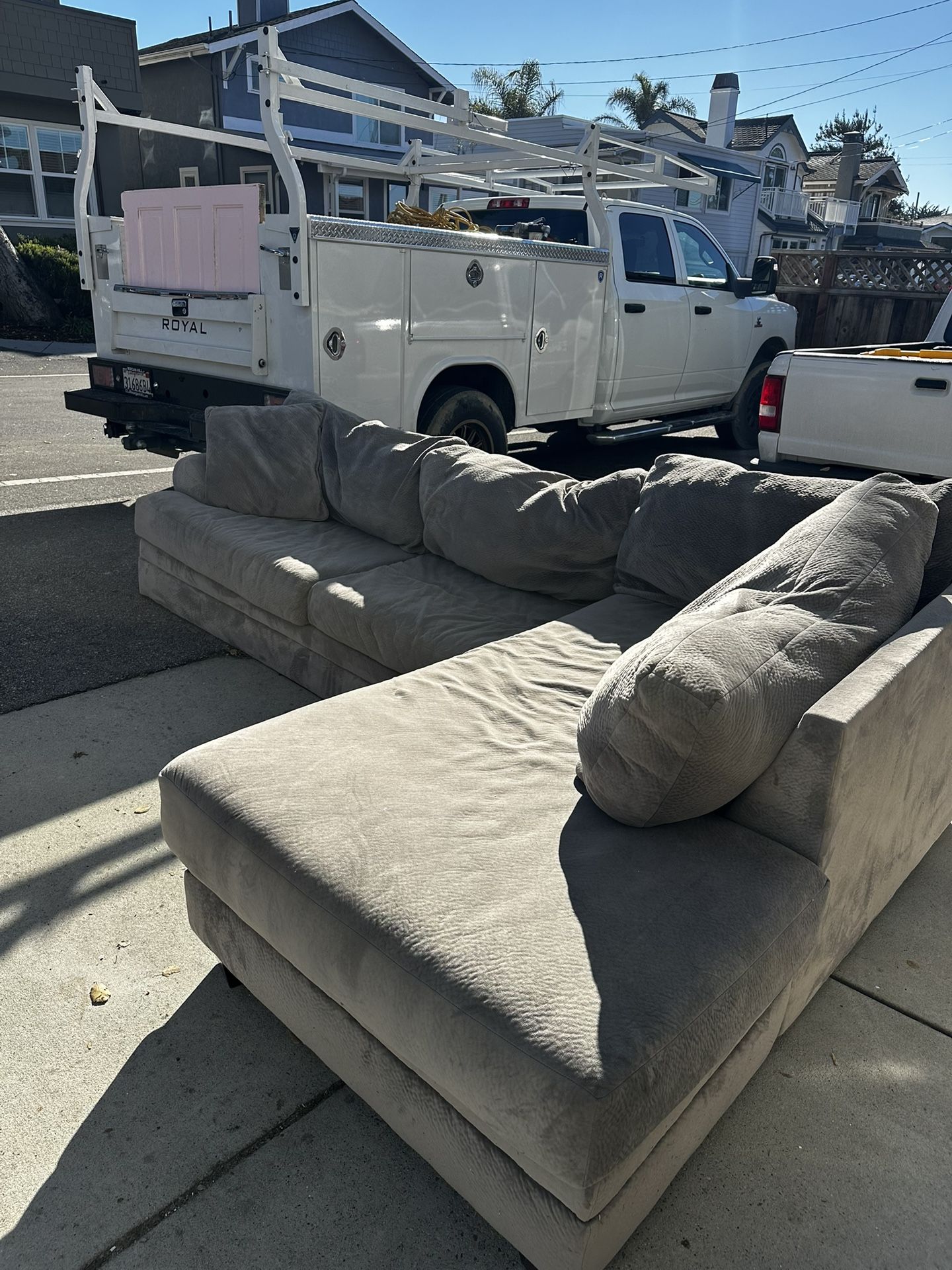 Grey L Shaped Sectional Couch