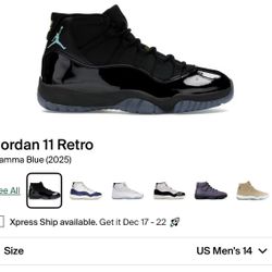 Jordan 11 Gamma Size 14