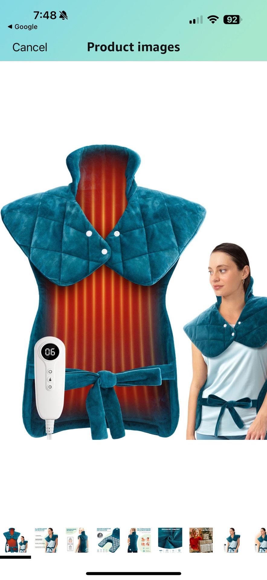 Weighted Heating Pad For Neck And Back