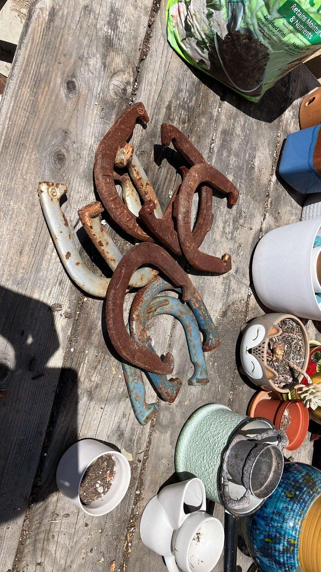 ***FREE**** Rusted Metal Horseshoes