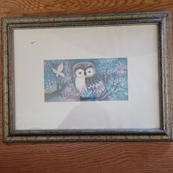 Framed Owl Print