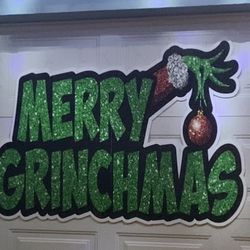 Huge Merry Grinchmas Sign- Read Description 