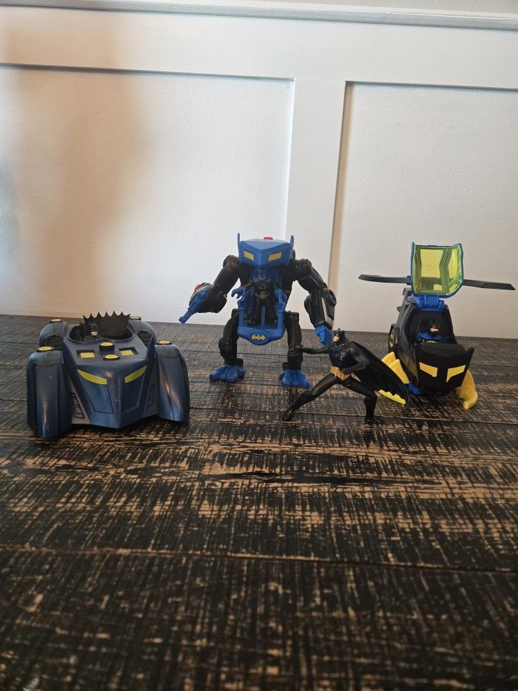 Batman Car Helicopter Fighter Set