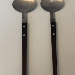 Mid Century Salad Servers