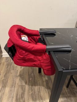 Portable Clip-On High Chair – Red – Includes Storage Bag