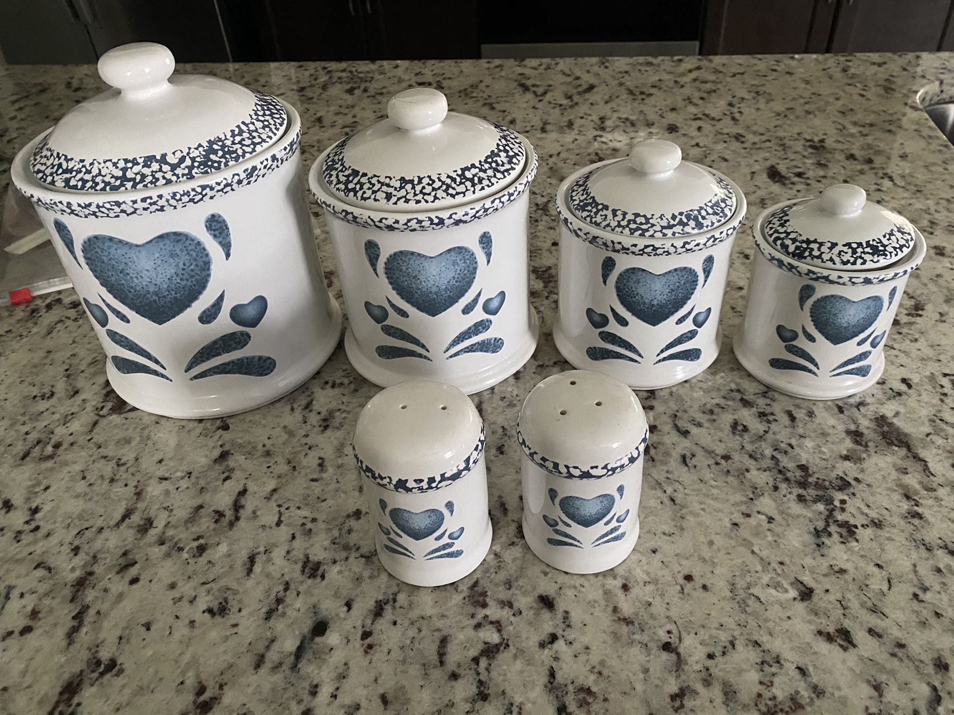 Canister and salt and pepper set