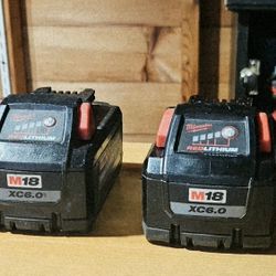 🔋 Milwaukee M18 Battery Set — 4x XC5.0 & 2x High Output XC6.0 💪 Excellent Condition (Full Lot) — $550 OBO