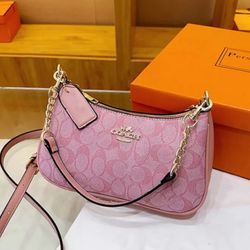 Coach Signature Canvas Chain Strap Crossbody 