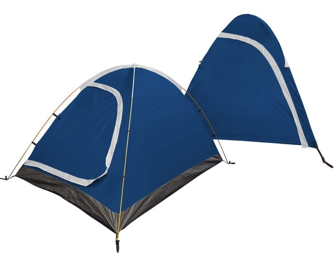 (Blue) Two Person Tent - Waterproof & Windproof 4 Season Tents for Camping, Backpacking & Hiking - Durable & Easy to Set-up - Good for 1 or 2