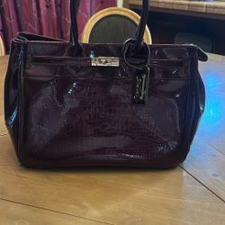 maroon stauer purse/ handbag