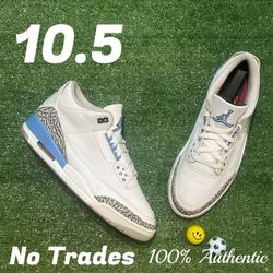 Size 10.5 Air Jordan 3 Retro “UNC” 🥣