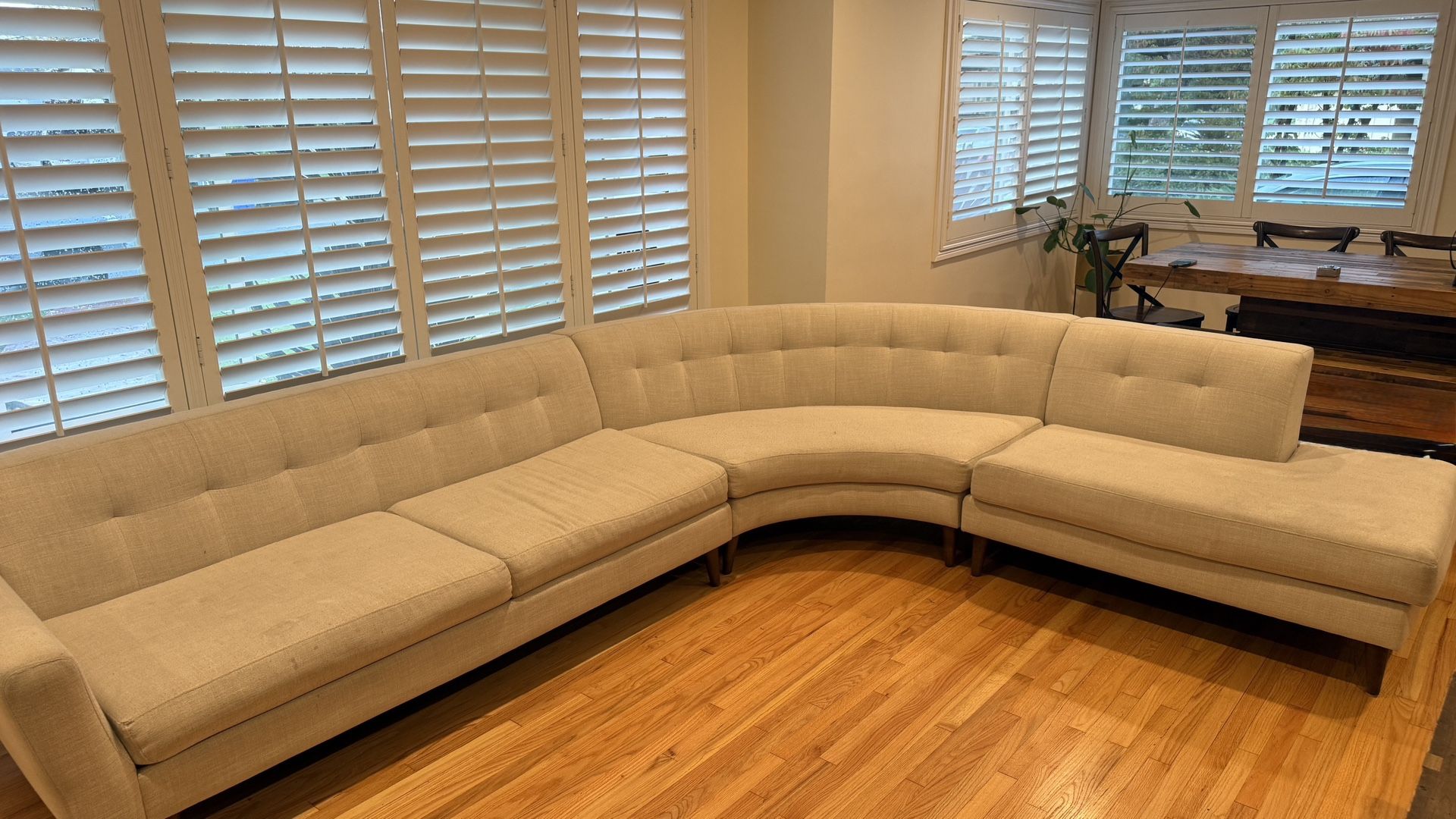 Mid-Century Sectional Couch 