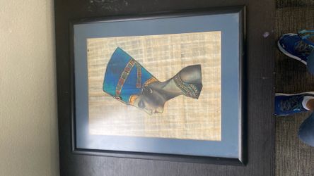 Egyptian Artwork of Nefertiti on Papyrus - Original