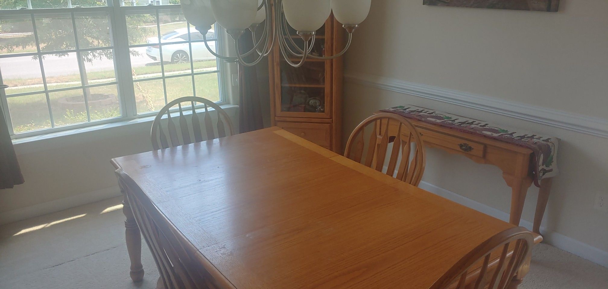 Dining/Entertainment set- Honey Oak