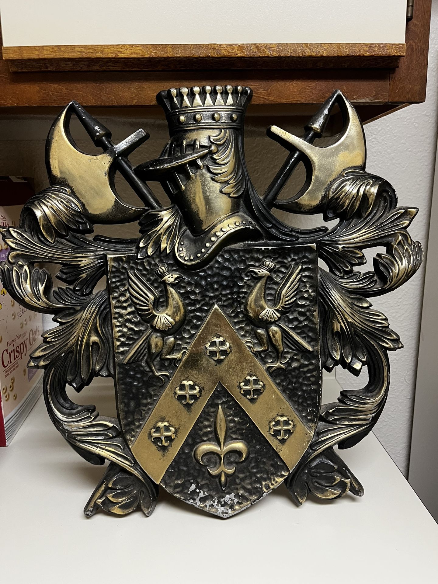 Vintage Iron Crest Coat of Arms Made Japan