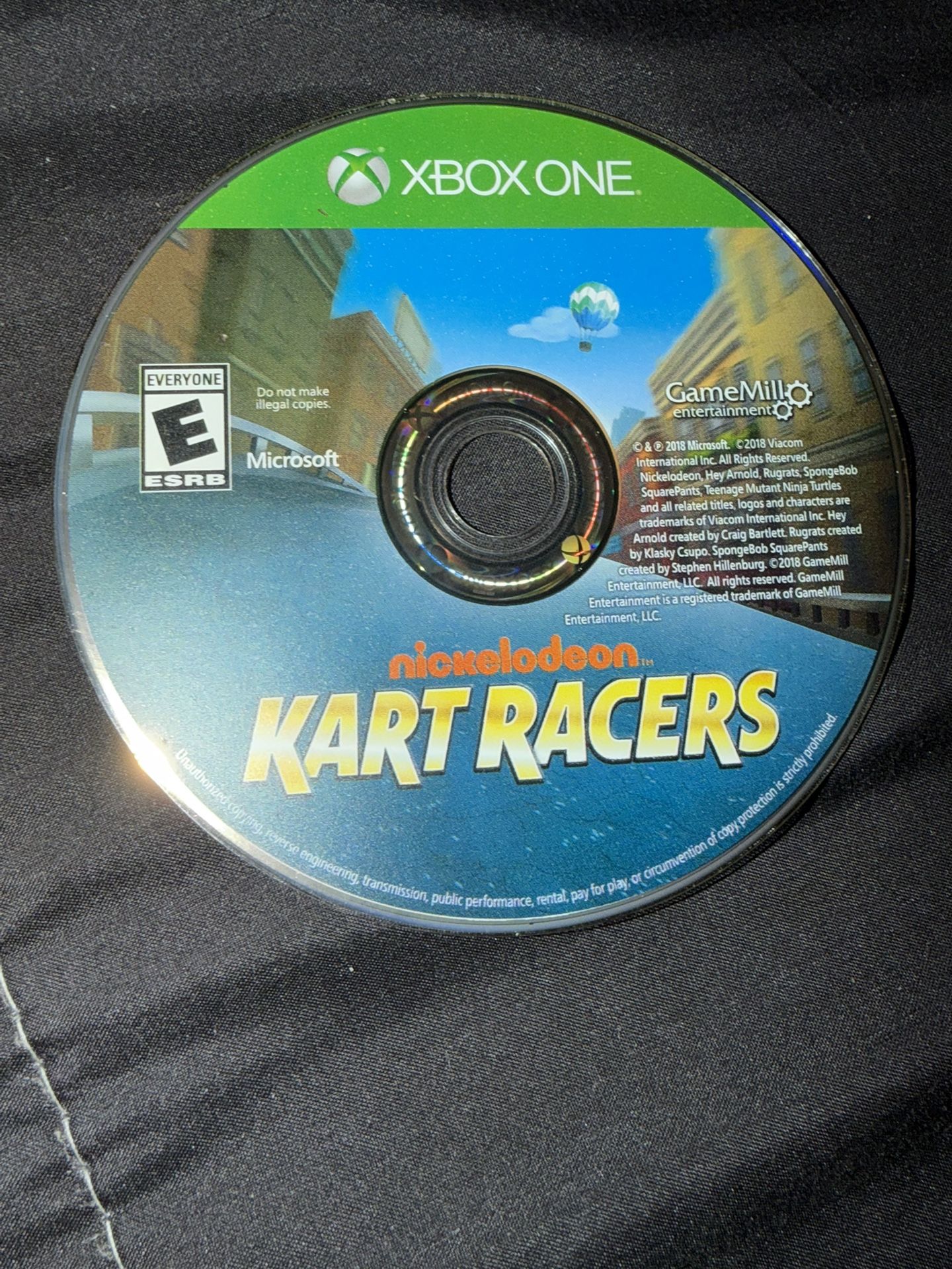 Microsoft Xbox One Nickelodeon Kart Racers Rated E For Everyone Video Game Used.