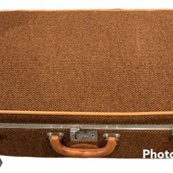 Vintage Ventura Tweed Luggage with leather and chrome trim